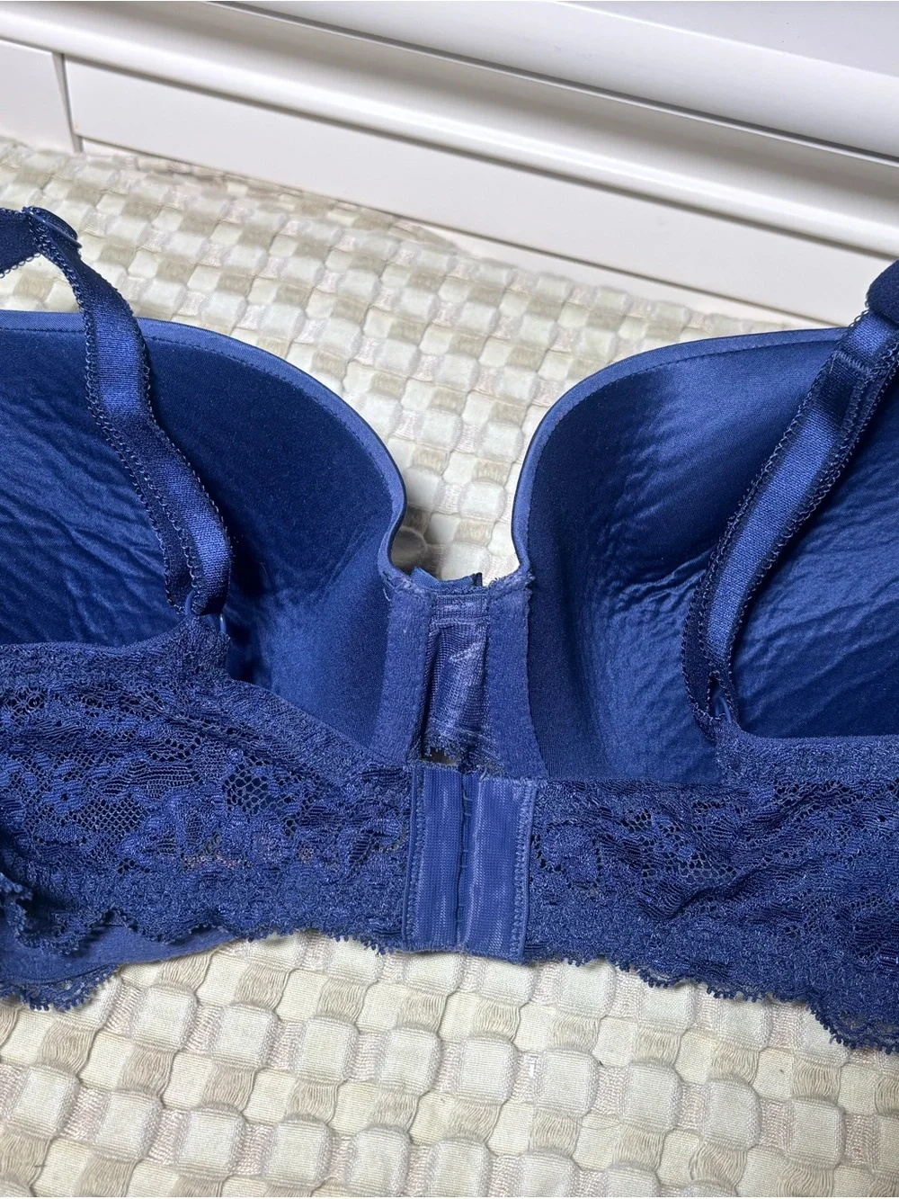 Victoria's Secret Blush Lace, Navy Push, and Black Zebra pattern bras (3)